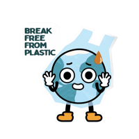 World Earth Sticker by breakfreefromplastic