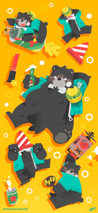 tempuralobster animation drunk wallpaper ebmy GIF