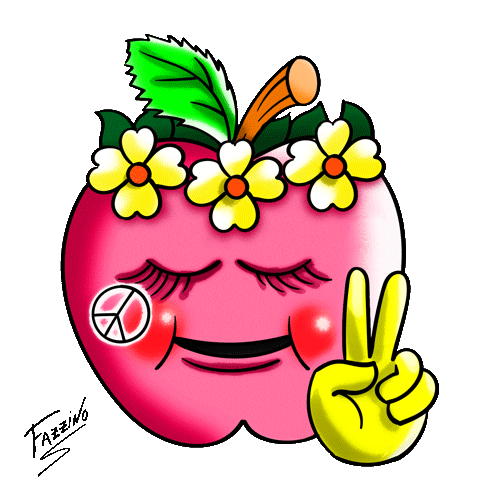 FazzinoPopArt artist peace apple pop art Sticker