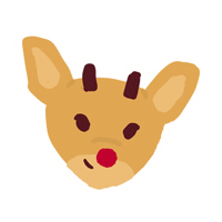 littlejoodles christmas xmas merry deer Sticker