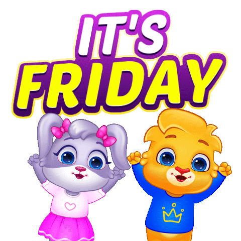 Its Friday Dance Sticker by Lucas and Friends by RV AppStudios
