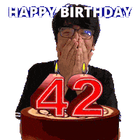 Happy 42Nd Birthday Sticker