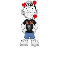 Electric Love Heart Eyes Sticker by Zhot