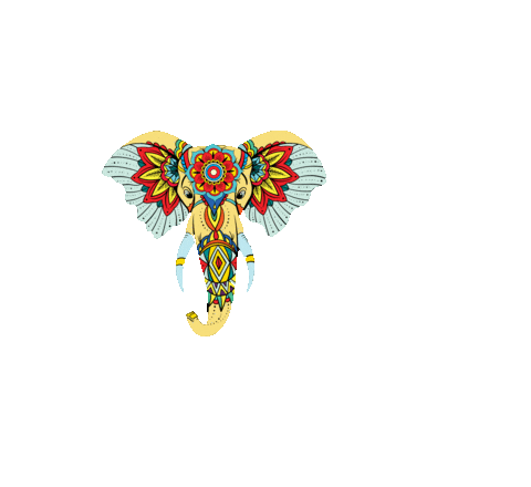 African Elephant Color Sticker by Dr. Donna Thomas Rodgers