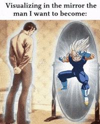 Dragon Ball Z Mirror GIF