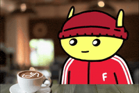 gt8studios coffee with aliens GIF