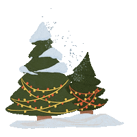 Christmas Tree Snow Sticker