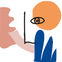 papierandco abstract colors eye shape Sticker