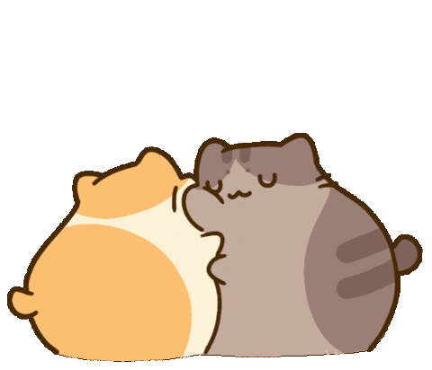 Cats Love Sticker by Bichi Mao