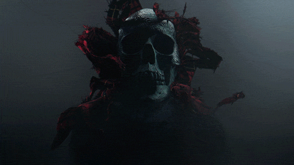 alexander mcqueen skull GIF