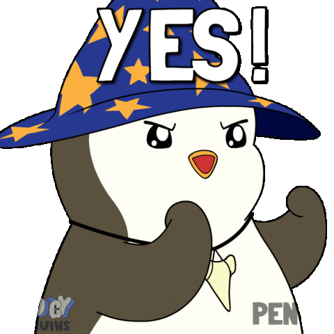 Happy Lets Go Sticker by Pudgy Penguins