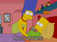 bart simpson sleeping GIF