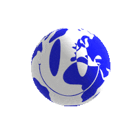PAROSTORE happy smile blue world Sticker