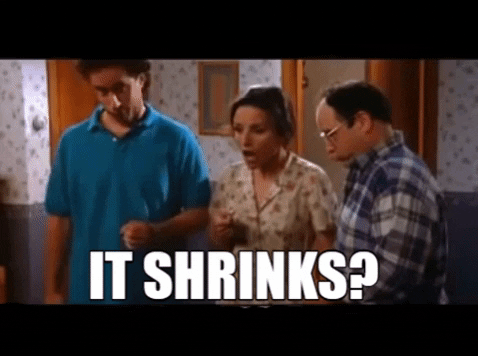 dinaratengri giphygifmaker seinfeld elaine benes shrinkage GIF