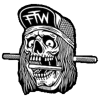 FTWShredCompany bmx rider motocross wheelie Sticker