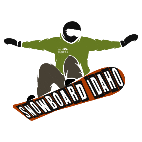 Winter Snowboarding Sticker by VisitIdaho