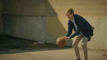 Man gets shot blocked on basketball court