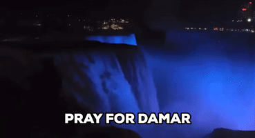 Niagara Falls Lights Up Blue for Damar Hamlin