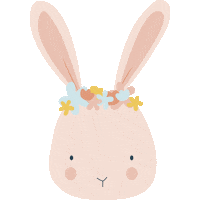 Easter Bunny Flowers Sticker by Mikyla Creates