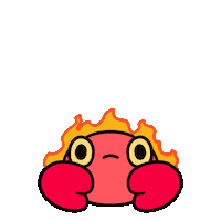 Angry Crab Sticker by pikaole