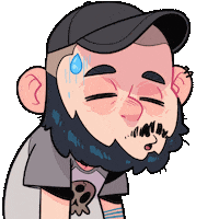 Tired Sigh Sticker