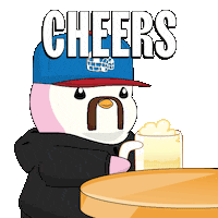 Drunk Happy Hour Sticker by Pudgy Memez