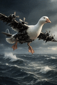 Duck Plane GIF