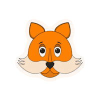 Fox Orange Sticker