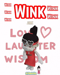 Wink Blink GIF by Zhotcita