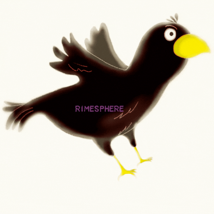 Rimesphere giphyupload flying raven crow GIF