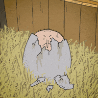 Aanenmatig ei grappig animatie tekenfilm GIF