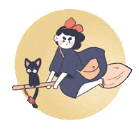 Flying Studio Ghibli Sticker by molehill