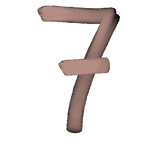 acendradaart number numbers 7 seven Sticker