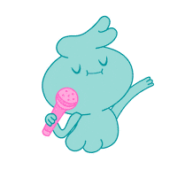 Sing Singing In The Rain Sticker by Positively Ghostly