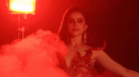 Victoria Larsen Miss Universe Denmark Devil Fire GIF
