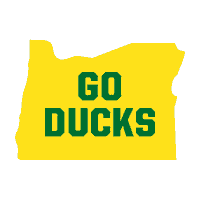 U Of O Go Ducks Sticker by University of Oregon