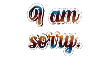Sorry Digital Art Sticker