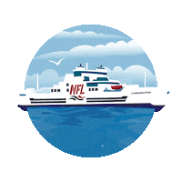 nflbayferries nfl ocean sailing cows Sticker