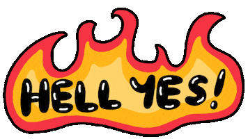 Fire Yes Sticker by Idil Keysan