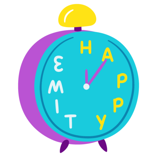 happy time clock Sticker by Jonathan Mont