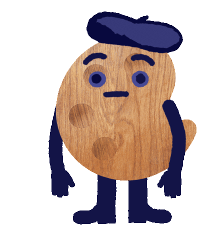 biakosta confused artist thinking idk Sticker