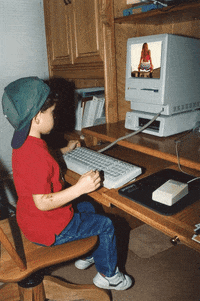 computer working from home GIF