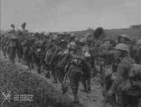 NationalWWIMuseum black and white waving cheering military GIF