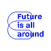 Cabelte tagline cabelte future is all around slogan cabelte Sticker