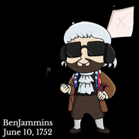 Benjamin Franklin Lightning GIF