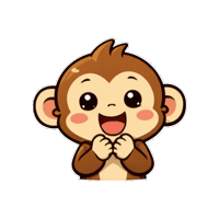Monkey Blink Sticker