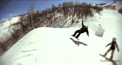 snowboard fail GIF