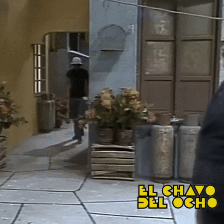 News Sebrae - Edição 58 - GIF do Seu Madruga, da turma do Chaves, fugindo do Seu Barriga.
