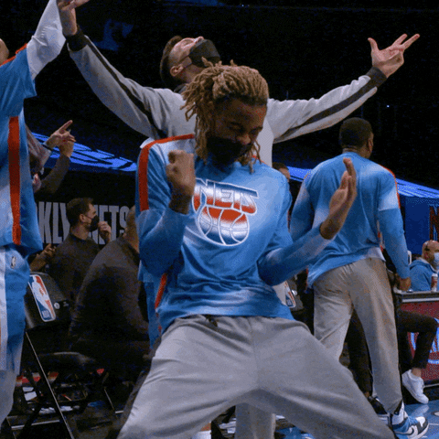 Sport Rocking Out GIF by Brooklyn Nets