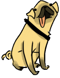 Dog Pug Sticker by Artips Factory